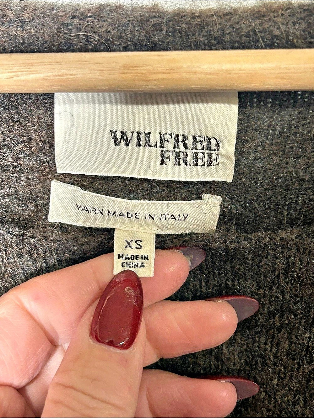 Like New Wilfred Free Alpaca Wool Blend Pocket Sweater Dress XS Brown Aritzia - Picture 5 of 13